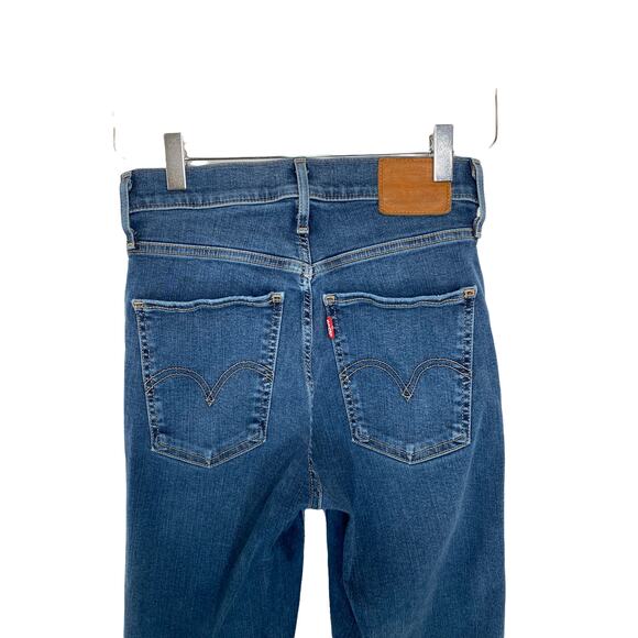 Levi's Jeans Premium Indigo Lounge Mile High Distressed Super Skinny Leg Size 26 - Picture 6 of 12